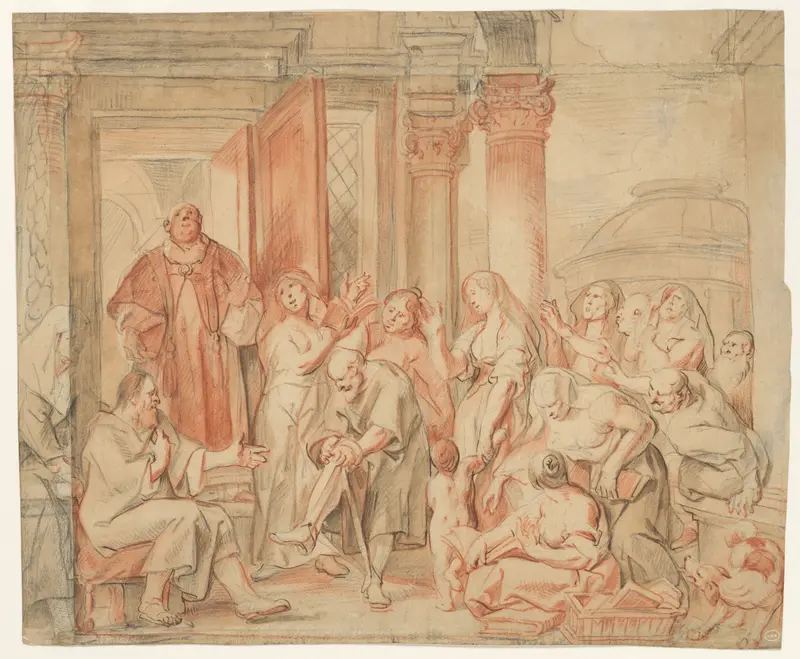 Saint Philip Healing the Cripple in Samaria Wall Art by Jacob Jordaens - High-Resolution Digital Print