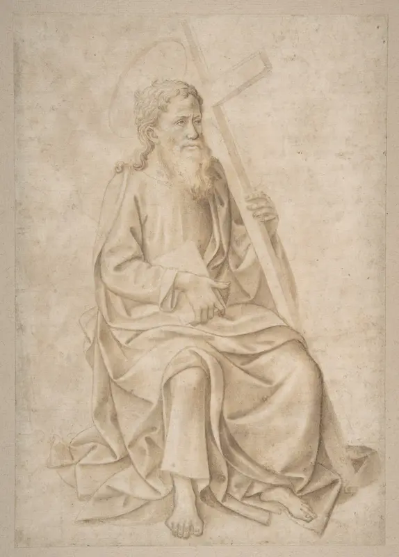Saint Philip Seated, Holding a Book and a Cross Wall Art by Pesellino (Francesco di Stefano) - High-Resolution Digital Print
