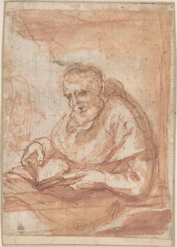Saint Reading Wall Art by Anonymous, Italian, Roman-Bolognese, 17th century - High-Resolution Digital Print