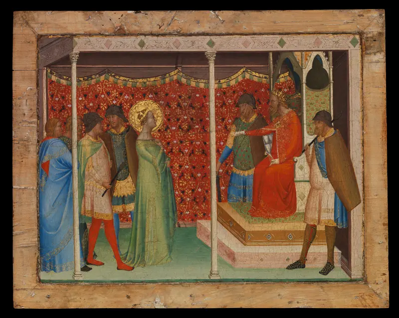 Saint Reparata before the Emperor Decius Wall Art by Bernardo Daddi - High-Resolution Digital Print