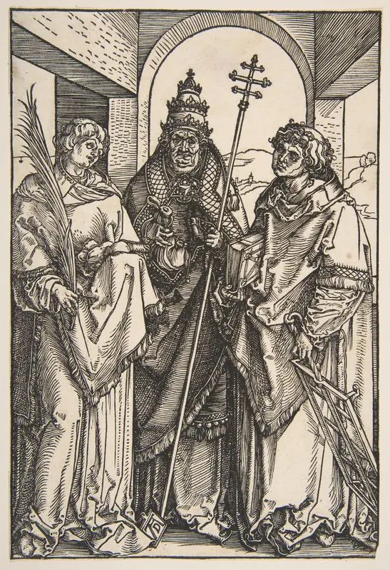 Saint Stephen, Saint Sixtus and Saint Lawrence Wall Art by Albrecht Dürer - High-Resolution Digital Print
