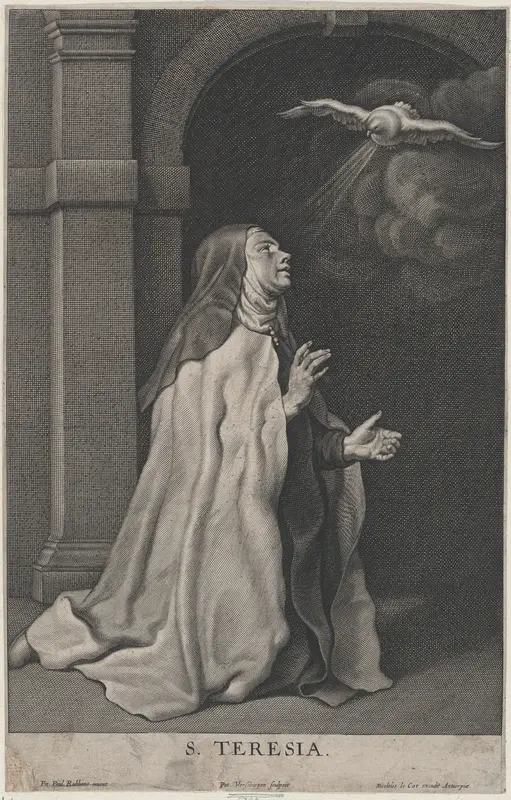 Saint Teresa of Avila's Vision of the Dove Wall Art by Pierre van Schuppen - High-Resolution Digital Print