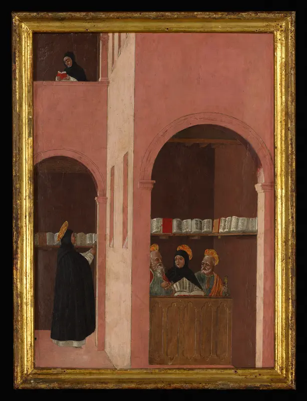 Saint Thomas Aquinas Aided by Saints Peter and Paul Wall Art by Bartolomeo degli Erri - High-Resolution Digital Print