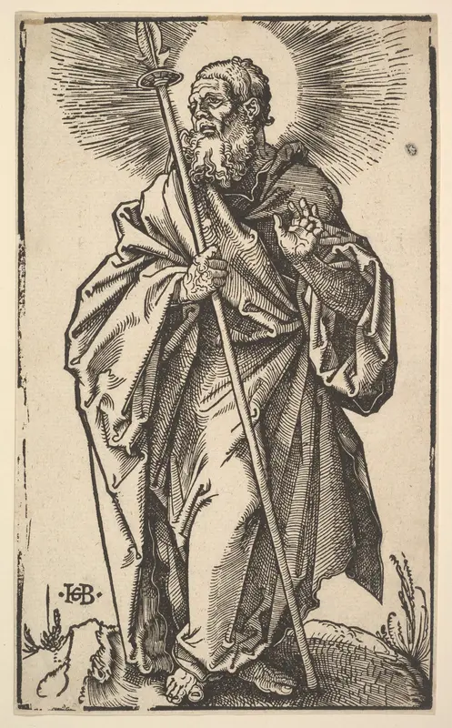 Saint Thomas, from "Christ and the Apostles" Wall Art by Hans Baldung (called Hans Baldung Grien) - High-Resolution Digital Print