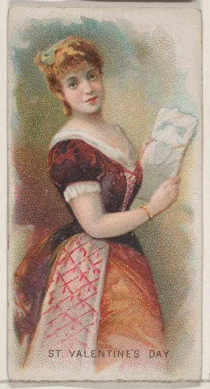 Saint Valentine's Day, United States, from the Holidays series (N80) for Duke brand cigarettes Wall Art by W. Duke, Sons & Co. - High-Resolution Digital Print