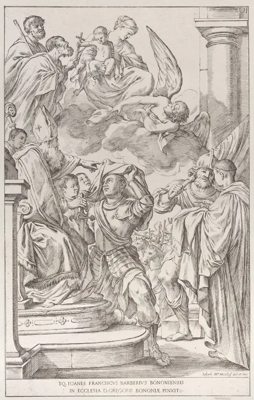 Saint William of Aquitaine, plate 11 from "Bononiensium Pictorum Celebrioris..." Wall Art by Giuseppe Maria Mitelli - High-Resolution Digital Print
