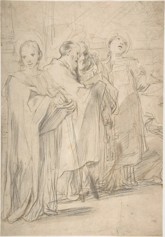 Saints John the Evangelist, Paul, Peter, and Stephen Wall Art by Ferraù Fenzoni - High-Resolution Digital Print