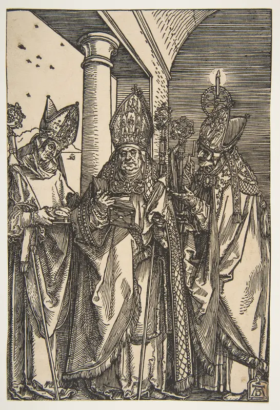 Saints Nicholas, Ulrich and Erasmus Wall Art by Albrecht Dürer - High-Resolution Digital Print
