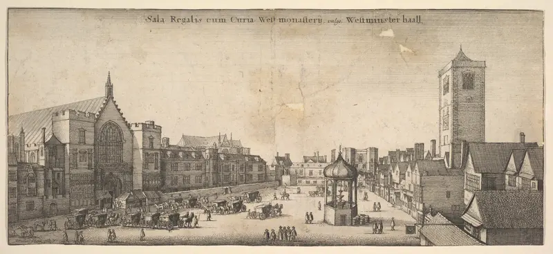 Sala Regalis cum Curia West-monasterÿ, vulgo Westminster haal (Westminster Hall) Wall Art by Wenceslaus Hollar - High-Resolution Digital Print