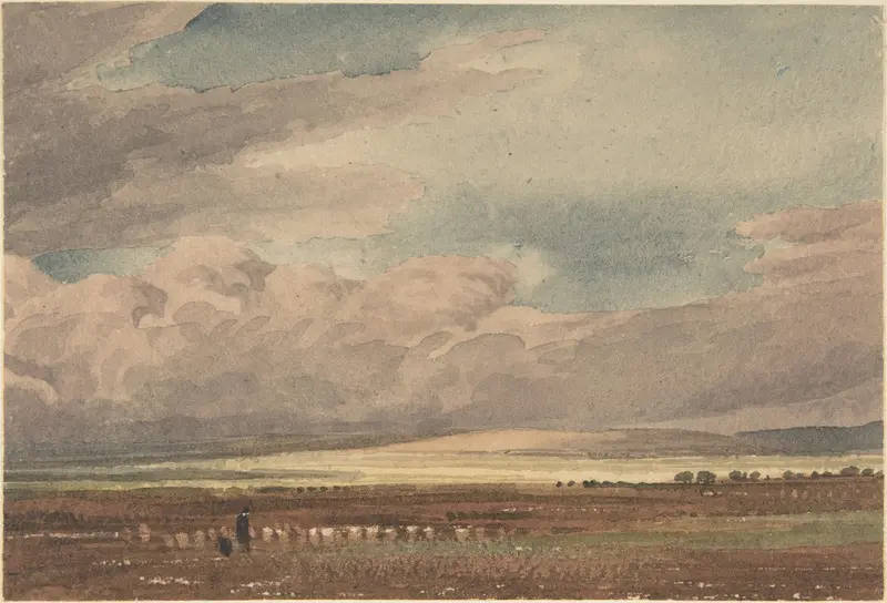 Salisbury Plain with Old Sarum in the distance, Wiltshire Wall Art by William Turner of Oxford - High-Resolution Digital Print
