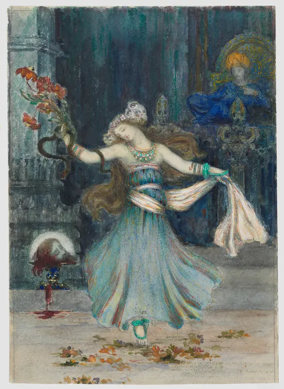 Salomé Dancing Before the Head of St. John the Baptist Wall Art by Gustave Moreau - High-Resolution Digital Print