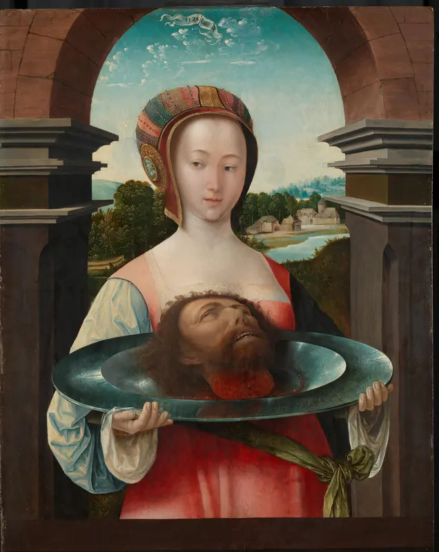 Salome met het hoofd van Johannes de Doper Wall Art by Jacob Cornelisz van Oostsanen - High-Resolution Digital Print
