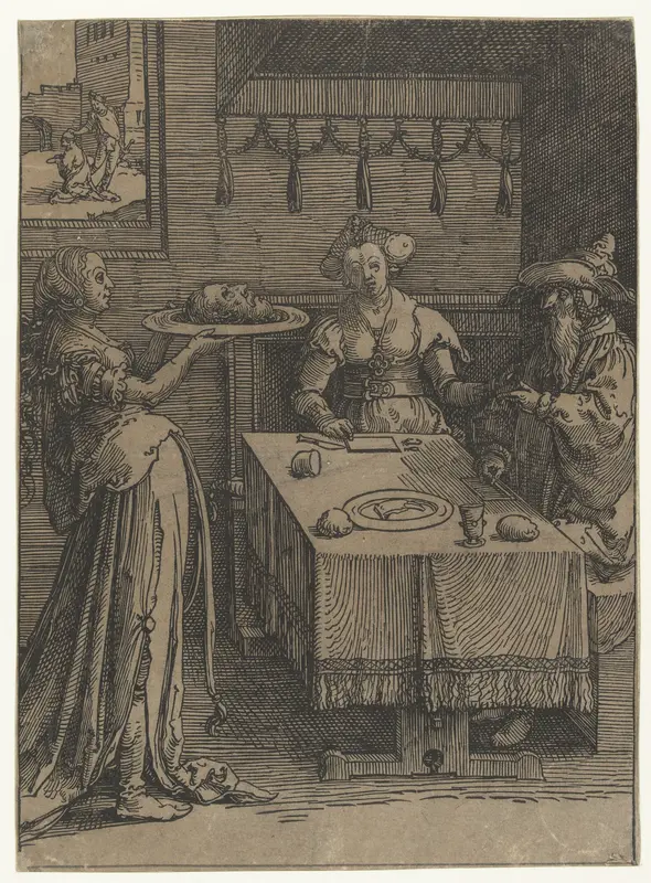 Salomé met het hoofd van Johannes de Doper Wall Art by Lucas van Leyden - High-Resolution Digital Print
