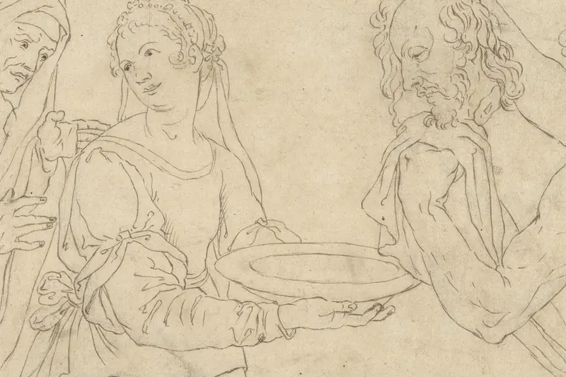 Salome ontvangt het hoofd van Johannes de Doper Wall Art by anonymous - High-Resolution Digital Print