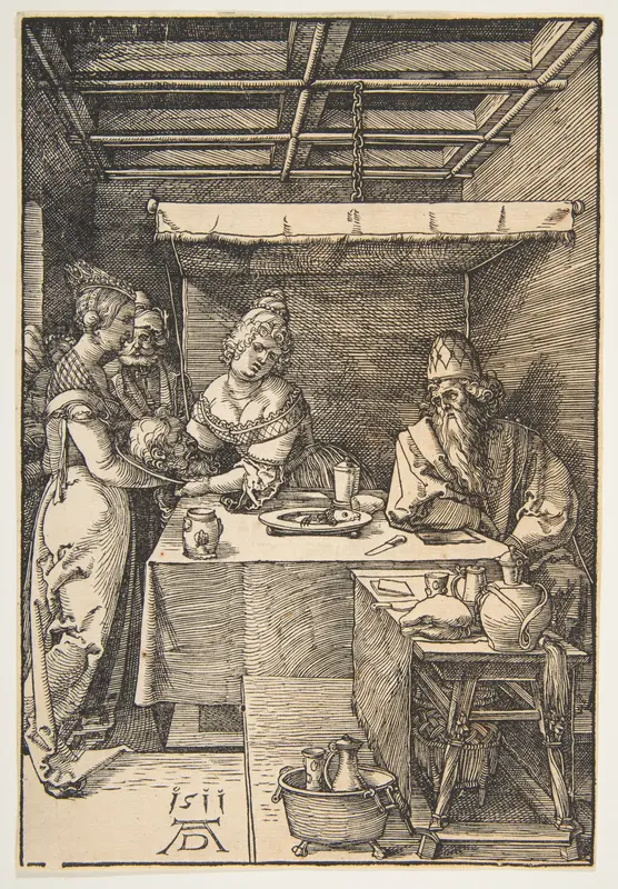 Salome Receiving the Head of Saint John the Baptist Wall Art by Albrecht Dürer - High-Resolution Digital Print