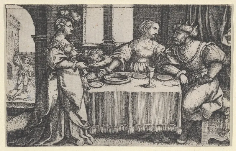 Salome with the Head of John the Baptist Wall Art by Georg Pencz - High-Resolution Digital Print