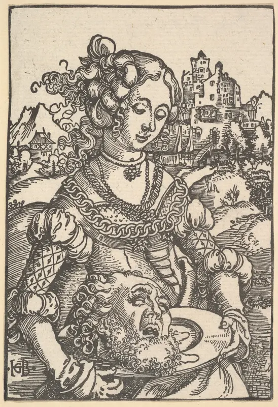 Salome with the Head of St. John the Baptist Wall Art by Hans Baldung (called Hans Baldung Grien) - High-Resolution Digital Print