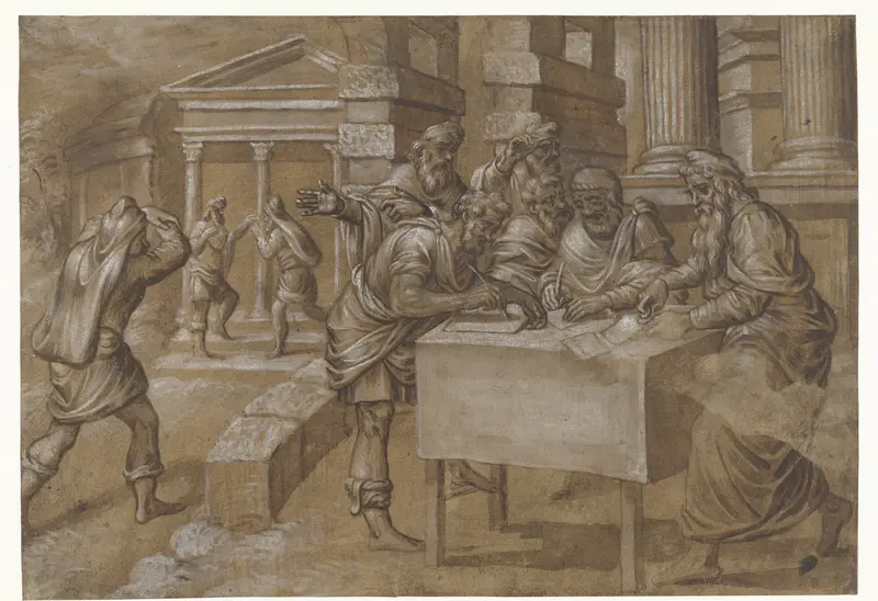 Salomon doet het bevel uitgaan om de tempel te bouwen Wall Art by anonymous - High-Resolution Digital Print