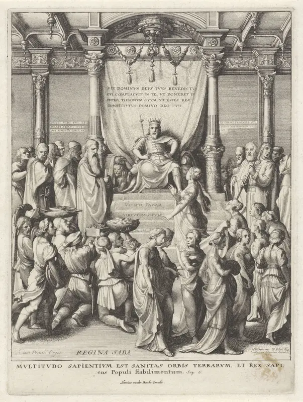 Salomon ontvangt de koningin van Sheba Wall Art by Unknown - High-Resolution Digital Print