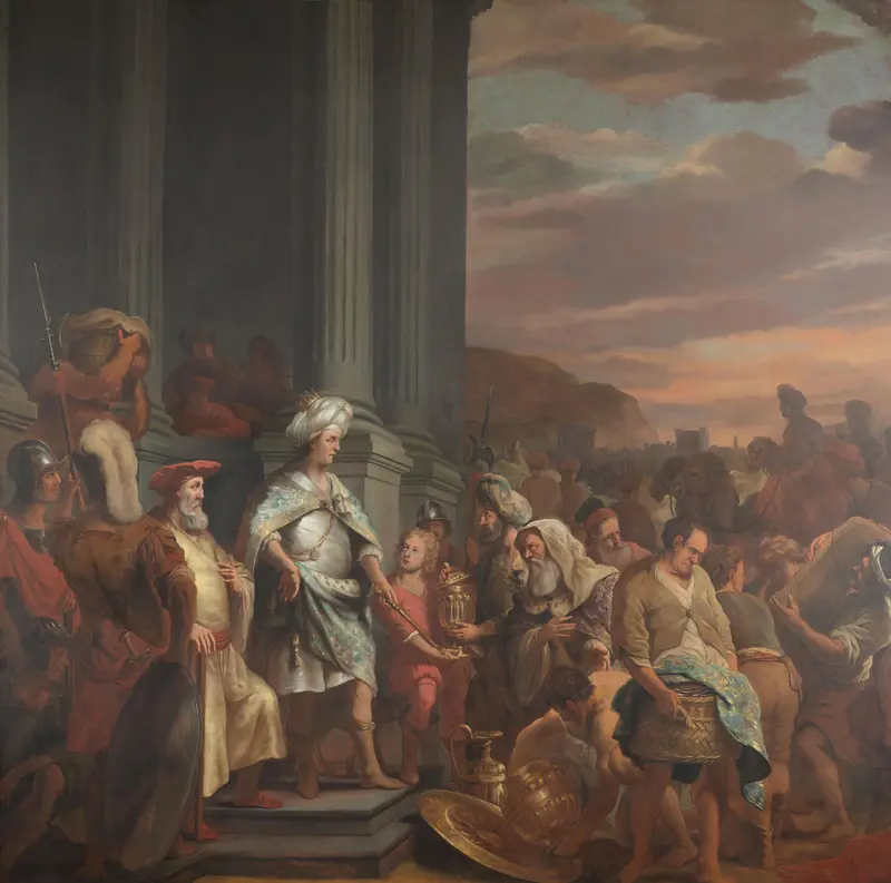 Salomon Receives Gifts Wall Art by Ferdinand Bol - High-Resolution Digital Print