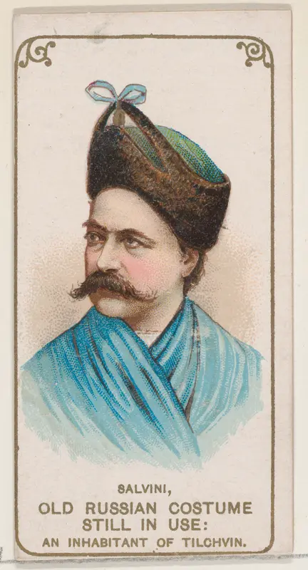 Salvini in Old Russian Costume as an Inhabitant of Tilchvin, from the set Actors and Actresses, First Series (N70) for Duke brand cigarettes Wall Art by W. Duke, Sons & Co. - High-Resolution Digital Print