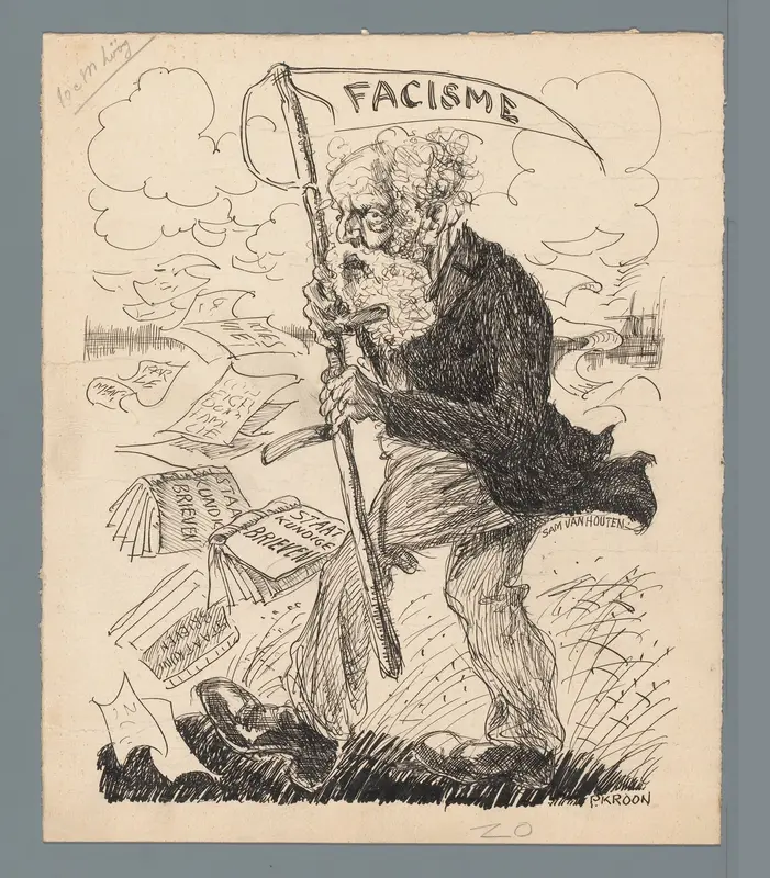 Sam van Houten en het fascisme Wall Art by Unknown - High-Resolution Digital Print