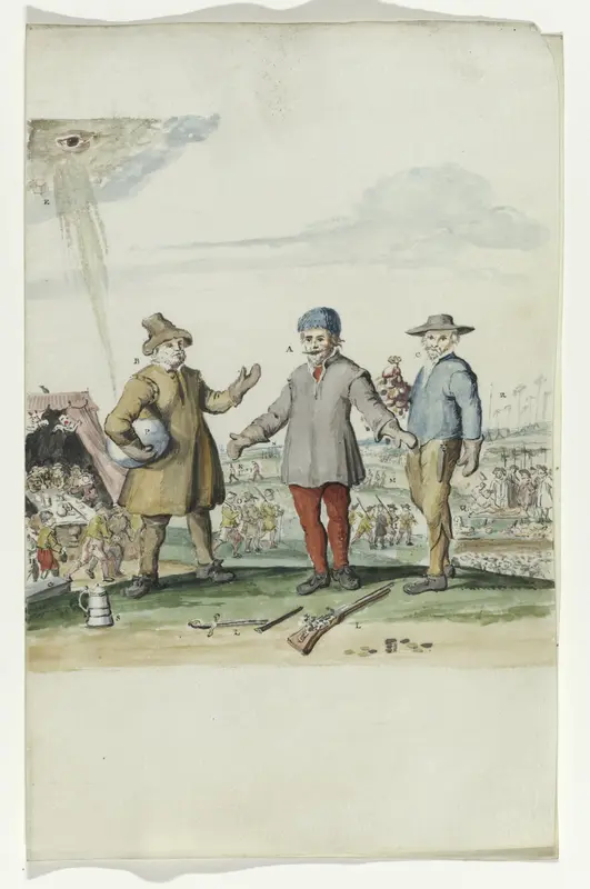 Samenspraak tussen Kees den Boer en de landheer Wall Art by anonymous - High-Resolution Digital Print