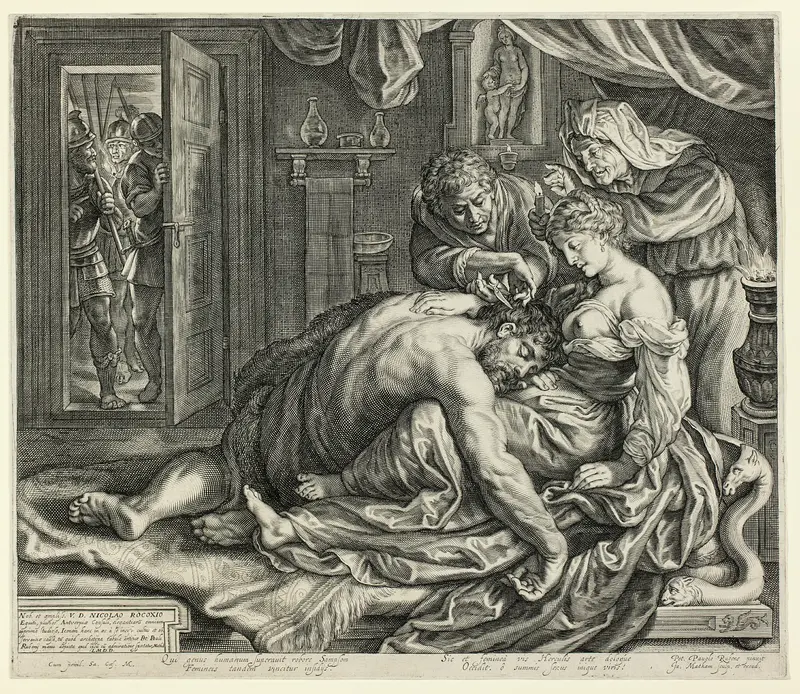 Samson and Delilah Wall Art by Jacob Matham - High-Resolution Digital Print