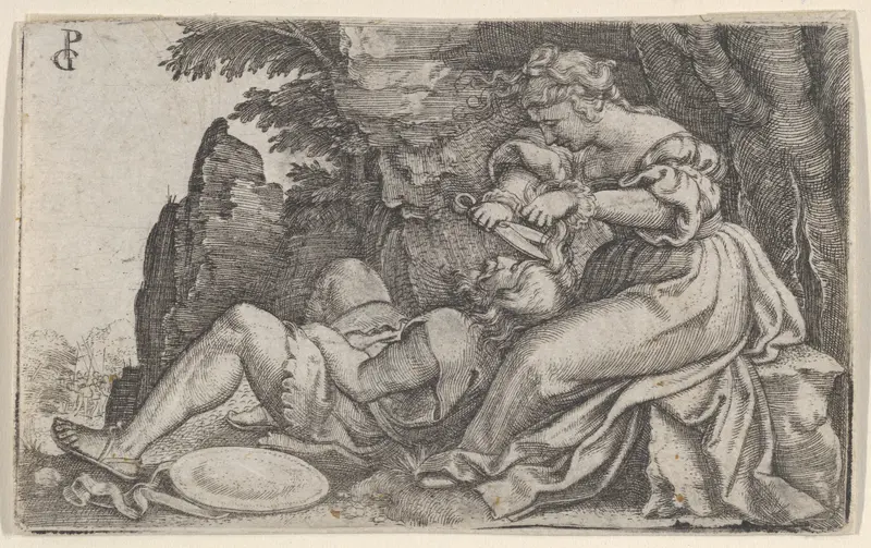 Samson and Delilah Wall Art by Georg Pencz - High-Resolution Digital Print