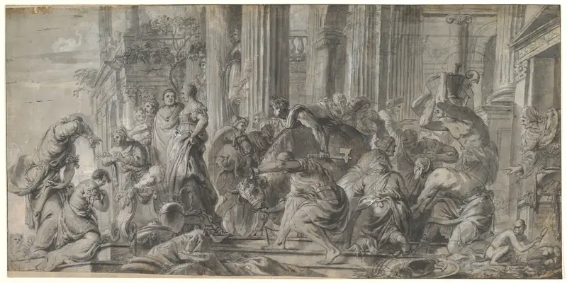 Samuel Anointing the Young David (?) Wall Art by Jan Erasmus Quellinus - High-Resolution Digital Print
