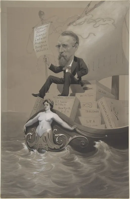 Samuel P. Avery Transporting His Treasures Across the Sea Wall Art by Theodore Wust - High-Resolution Digital Print
