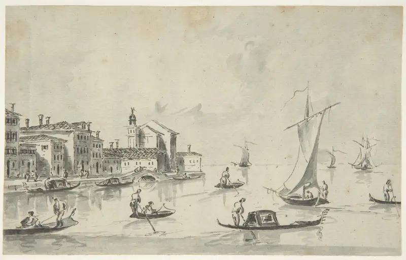 San Biagio on the Giudecca Wall Art by Giacomo Guardi - High-Resolution Digital Print