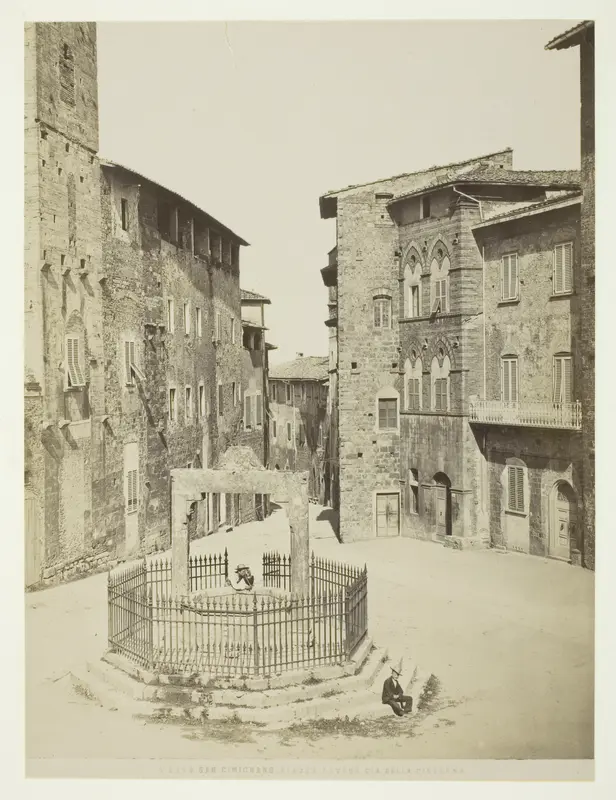 San Gimignano, Piazza Cavour cis della cisterna Wall Art by Unknown - High-Resolution Digital Print