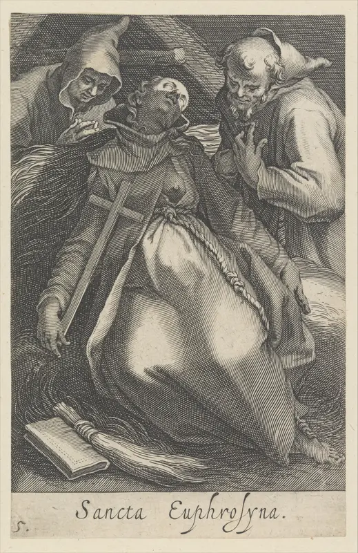 Sancta Euphrolyna, from "Female Hermits" Wall Art by Abraham Bloemaert - High-Resolution Digital Print