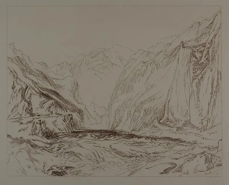 Sand Mountain Scene Wall Art by John Ruskin - High-Resolution Digital Print