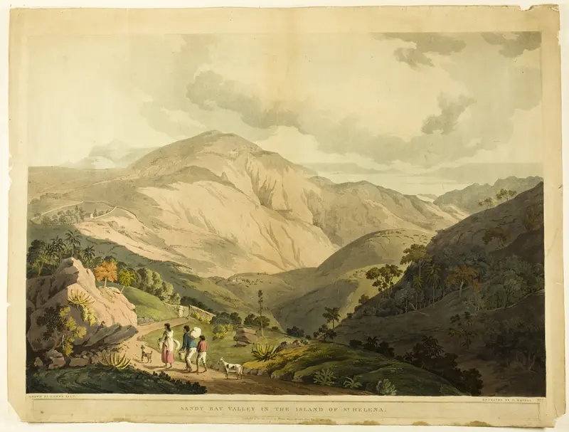 Sandy Bay Valley, St. Helena Wall Art by Daniel Havell - High-Resolution Digital Print