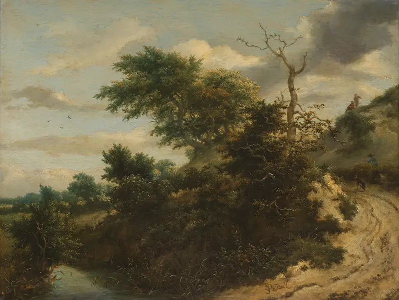 Sandy Track in the Dunes Wall Art by Jacob Isaacksz van Ruisdael - High-Resolution Digital Print