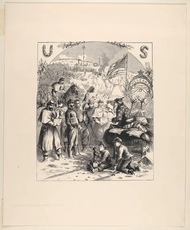 Santa Claus in Camp (published in "Harper's Weekly," January 3, 1863) Wall Art by Thomas Nast - High-Resolution Digital Print