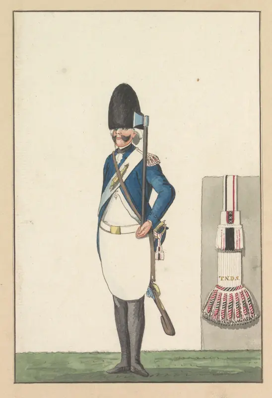Sappeur van het Genootschap tot Nut der Schutterij te Amsterdam, 1787 Wall Art by anonymous - High-Resolution Digital Print
