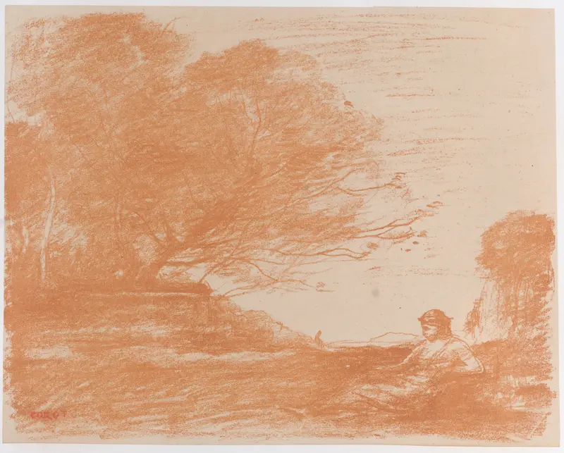 Sappho Wall Art by Camille Corot - High-Resolution Digital Print