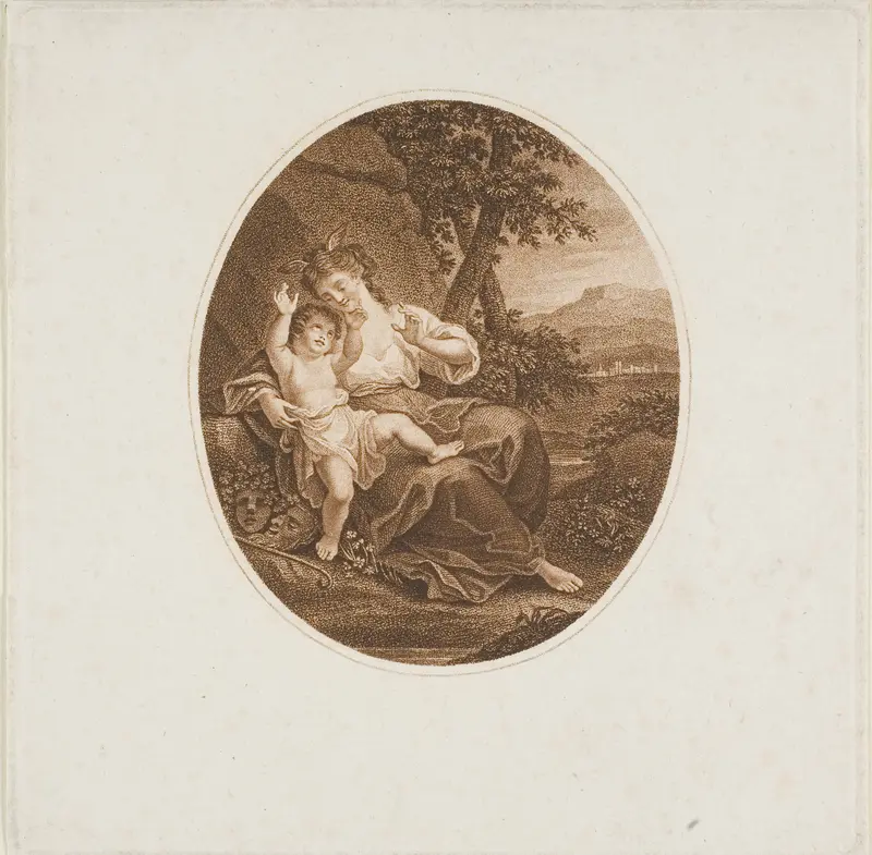 Sappho Listening to Love Wall Art by Francesco Bartolozzi - High-Resolution Digital Print