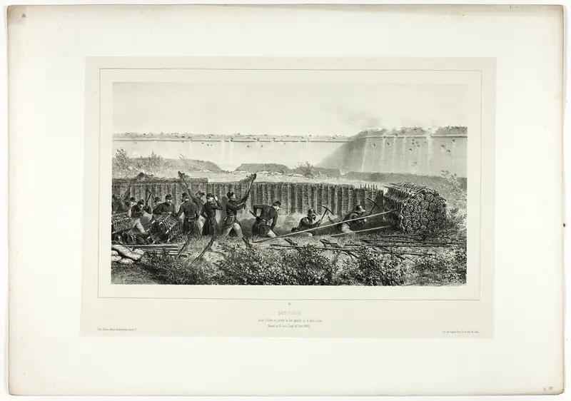 Sapping in full swing, from Souvenirs d’Italie: Expédition de Rome