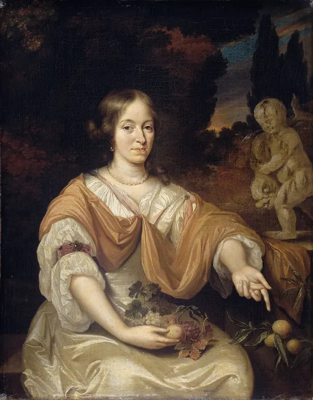 Sara Pottey (1651-1705), Wife of Johan van Bochoven Wall Art by Daniël Haringh - High-Resolution Digital Print