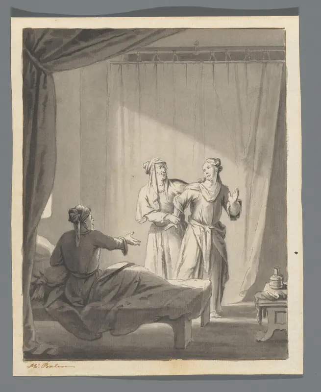 Sara stelt Hagar voor aan Abraham Wall Art by Unknown - High-Resolution Digital Print