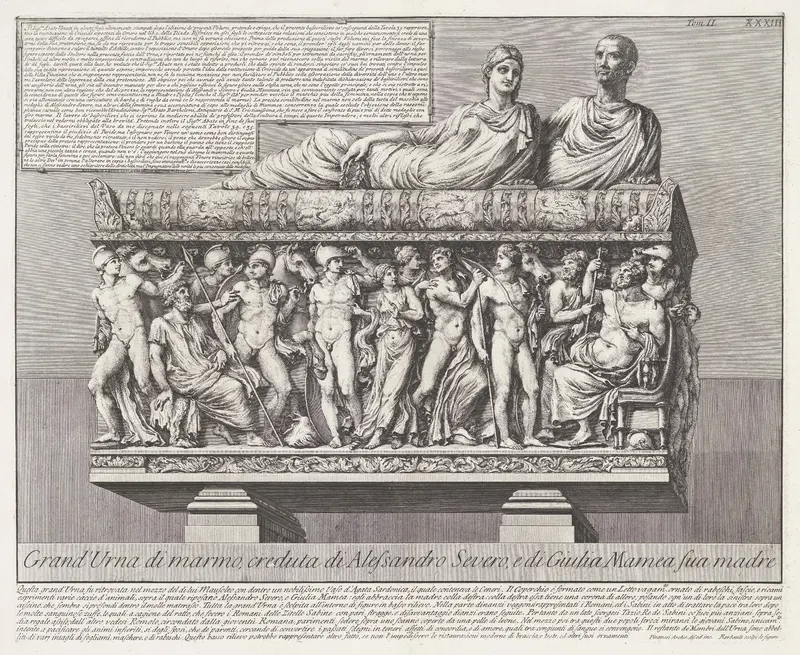 Sarcofaag van keizer Severus Alexander en zijn moeder Julia Avita Mamaea Wall Art by Unknown - High-Resolution Digital Print