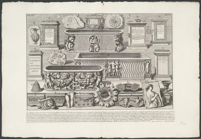 Sarcofagen en grafzuilen Wall Art by Unknown - High-Resolution Digital Print