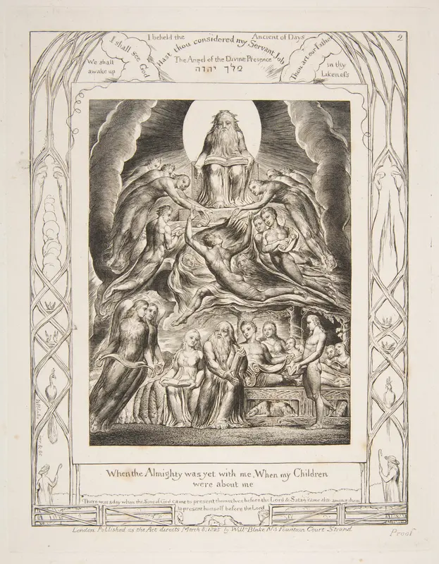 Satan Before the Throne of God Wall Art by William Blake - High-Resolution Digital Print