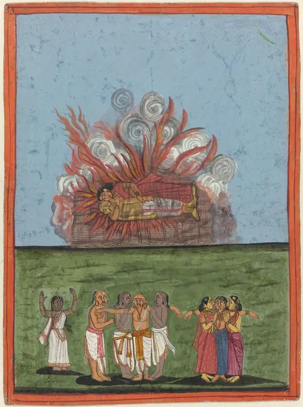 Sati (the practice of burning widows) Wall Art by anonymous - High-Resolution Digital Print