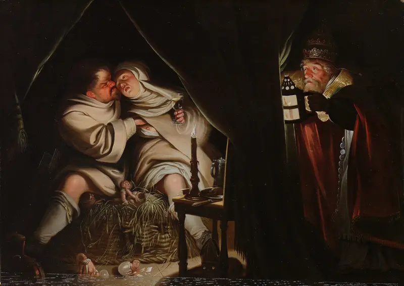 Satire op het celibaat Wall Art by anonymous - High-Resolution Digital Print