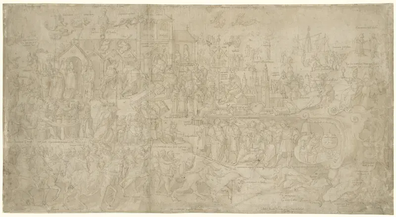 Satire op het machtsmisbruik van de rooms-katholieke geestelijkheid Wall Art by Bernard van Orley - High-Resolution Digital Print